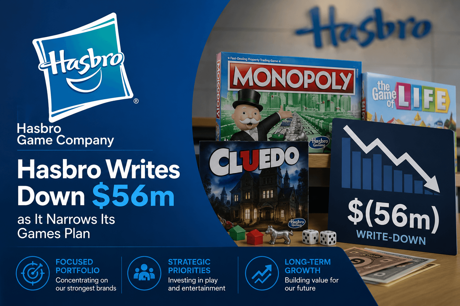 Hasbro Writes Down $56m as It Narrows Its Games Plan