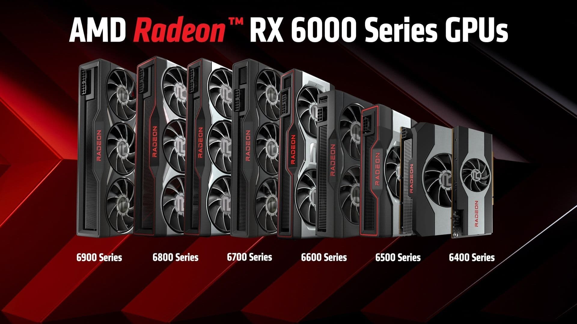 AMD Radeon RX 6000 graphics cards in an official FSR 4.1 press image